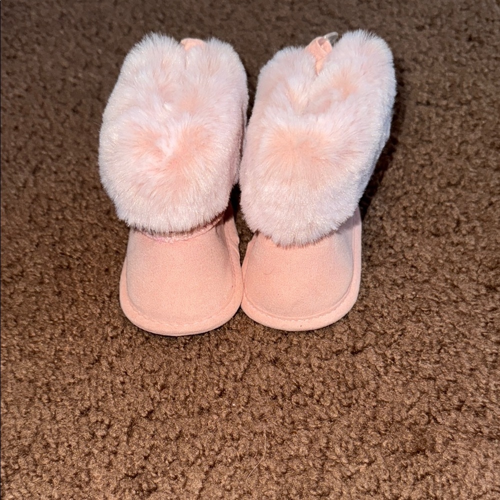 Pink Fur-Lined Kids Boots